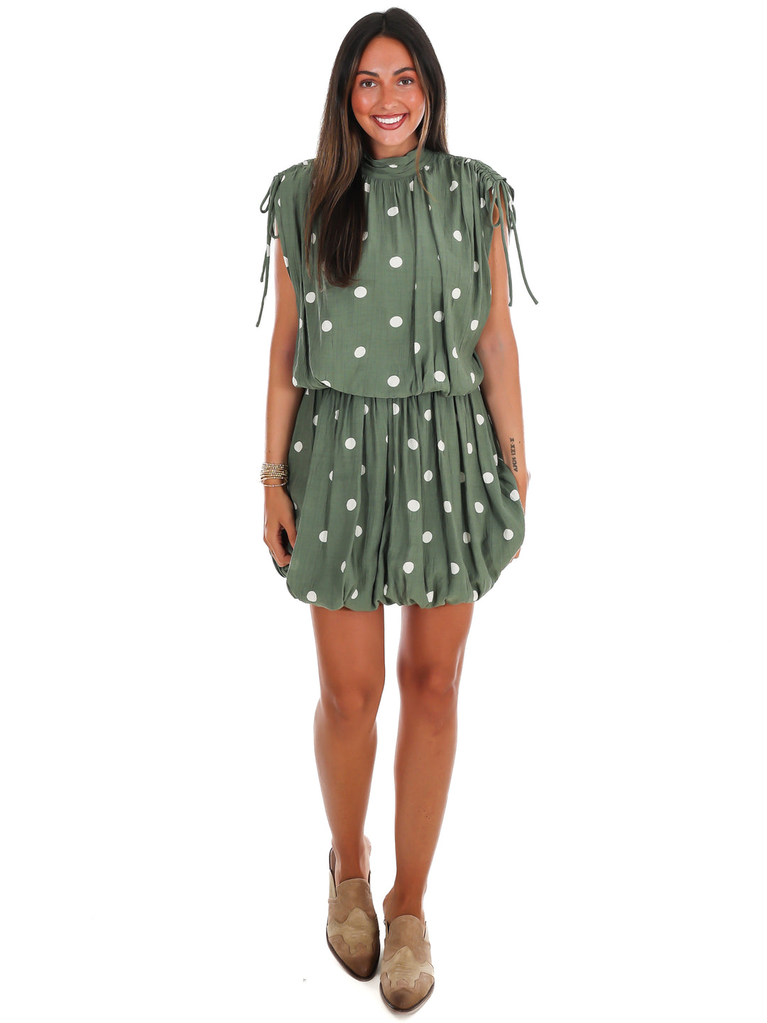 Perfectly Polished Polka Dot Mini Dress