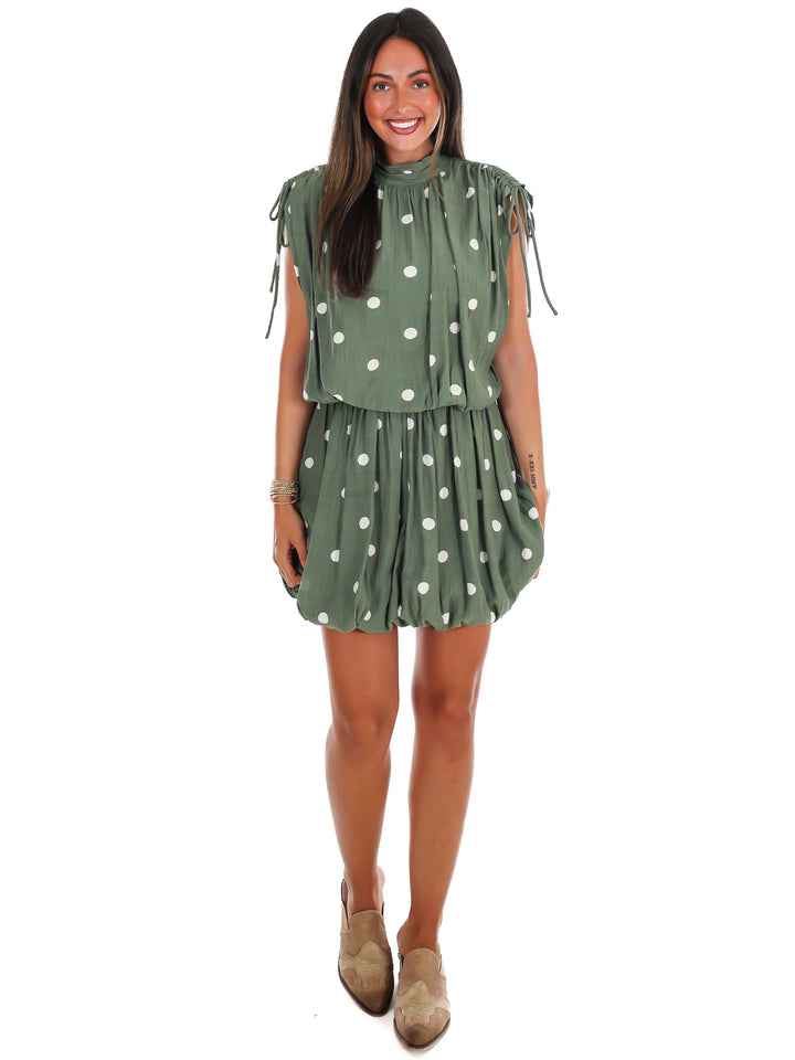 Perfectly Polished Polka Dot Mini Dress