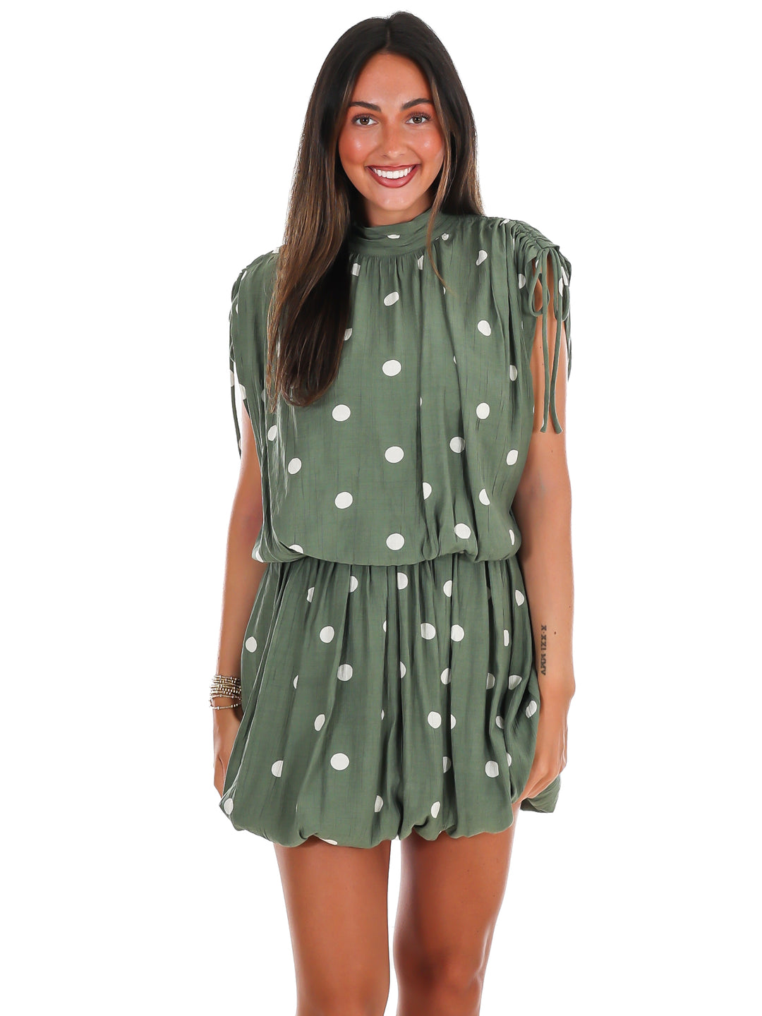 Perfectly Polished Polka Dot Mini Dress