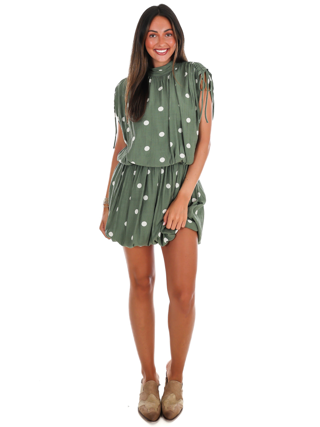 Perfectly Polished Polka Dot Mini Dress