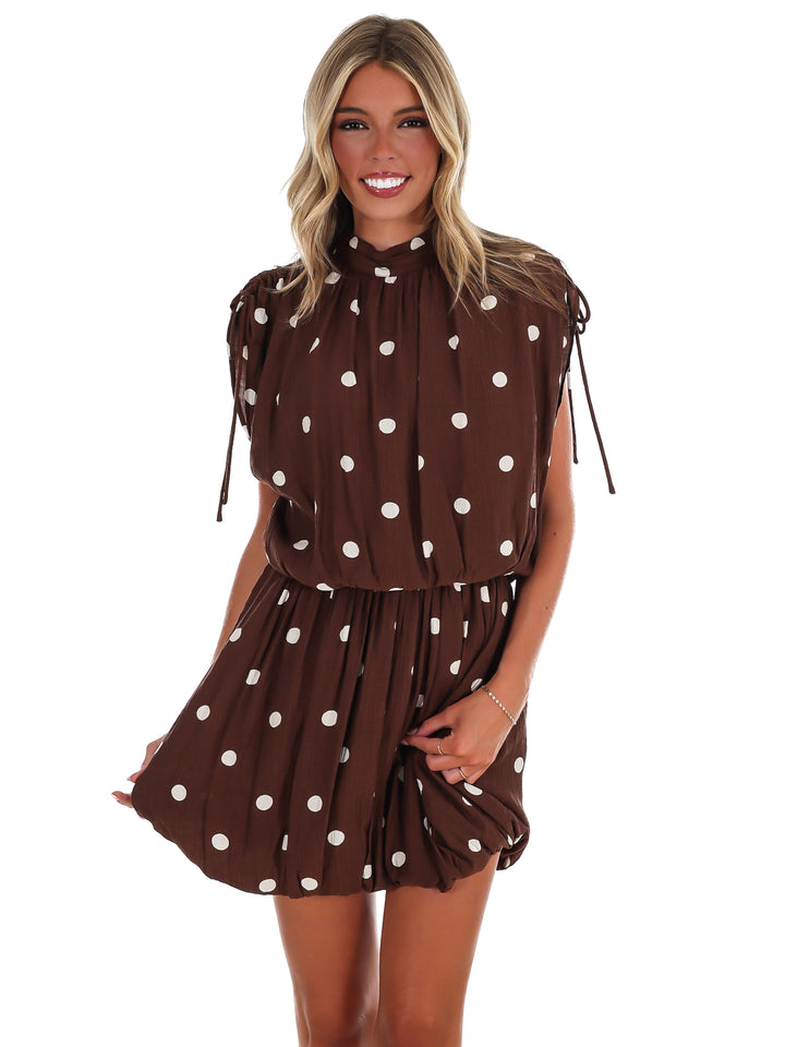 Perfectly Polished Polka Dot Mini Dress