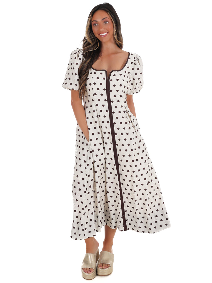 Sweet Like Summer Polka Dot Midi Dress