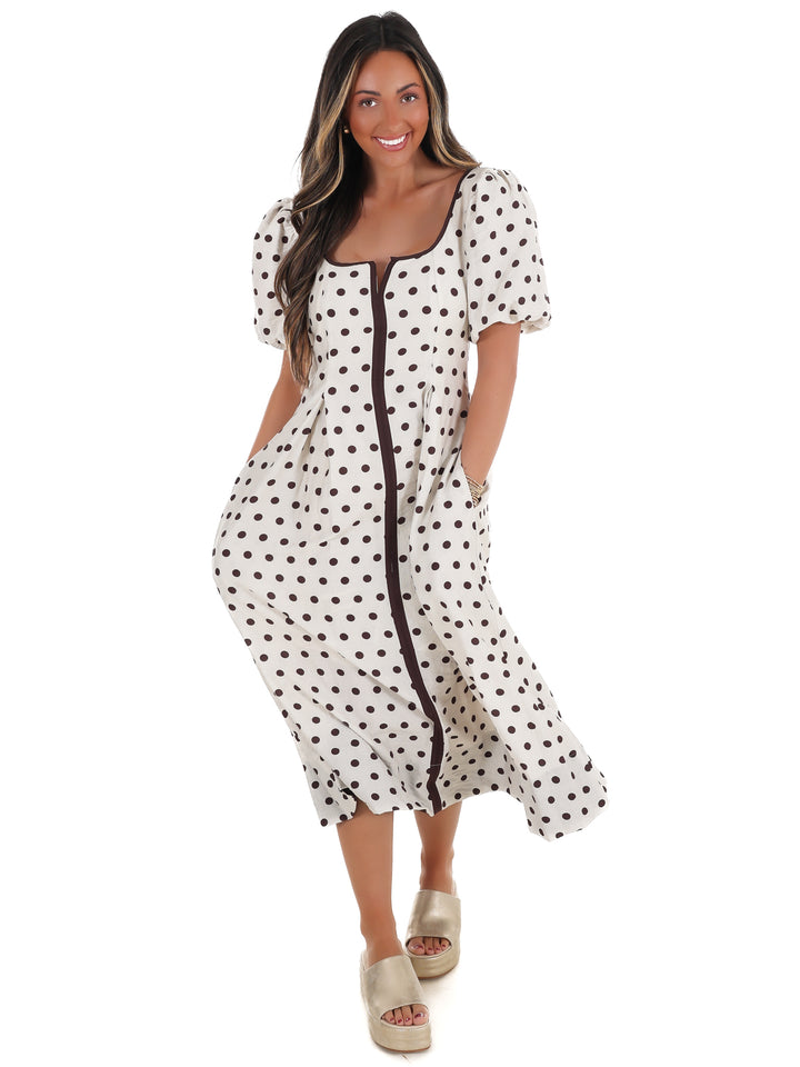 Sweet Like Summer Polka Dot Midi Dress