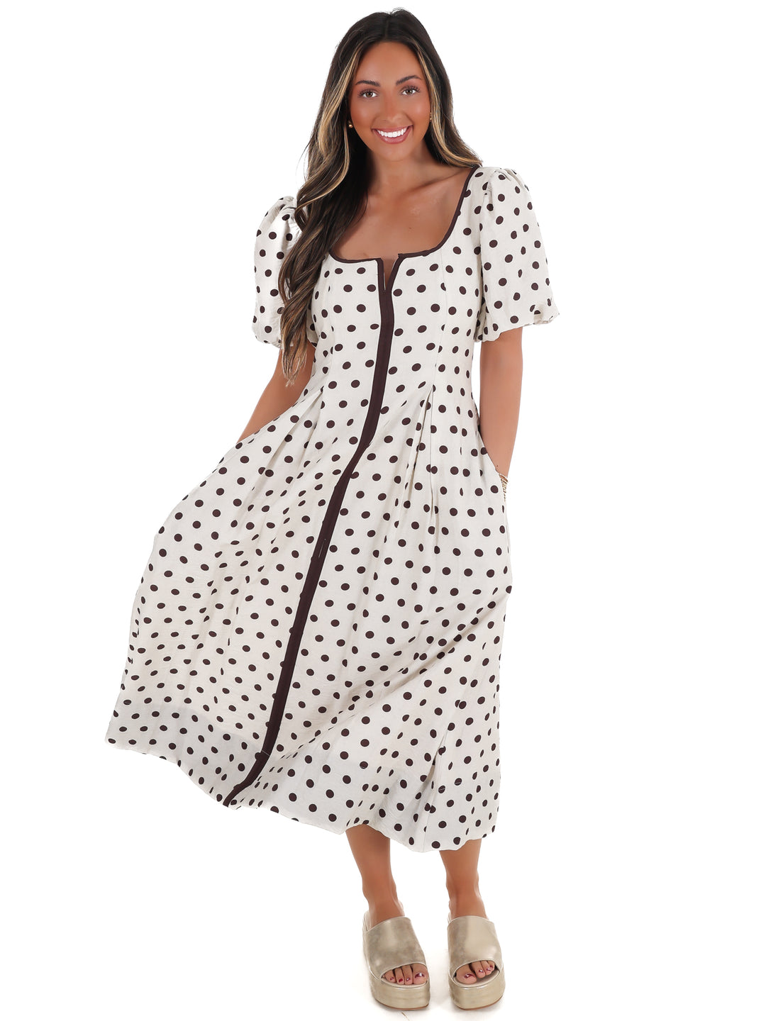Sweet Like Summer Polka Dot Midi Dress
