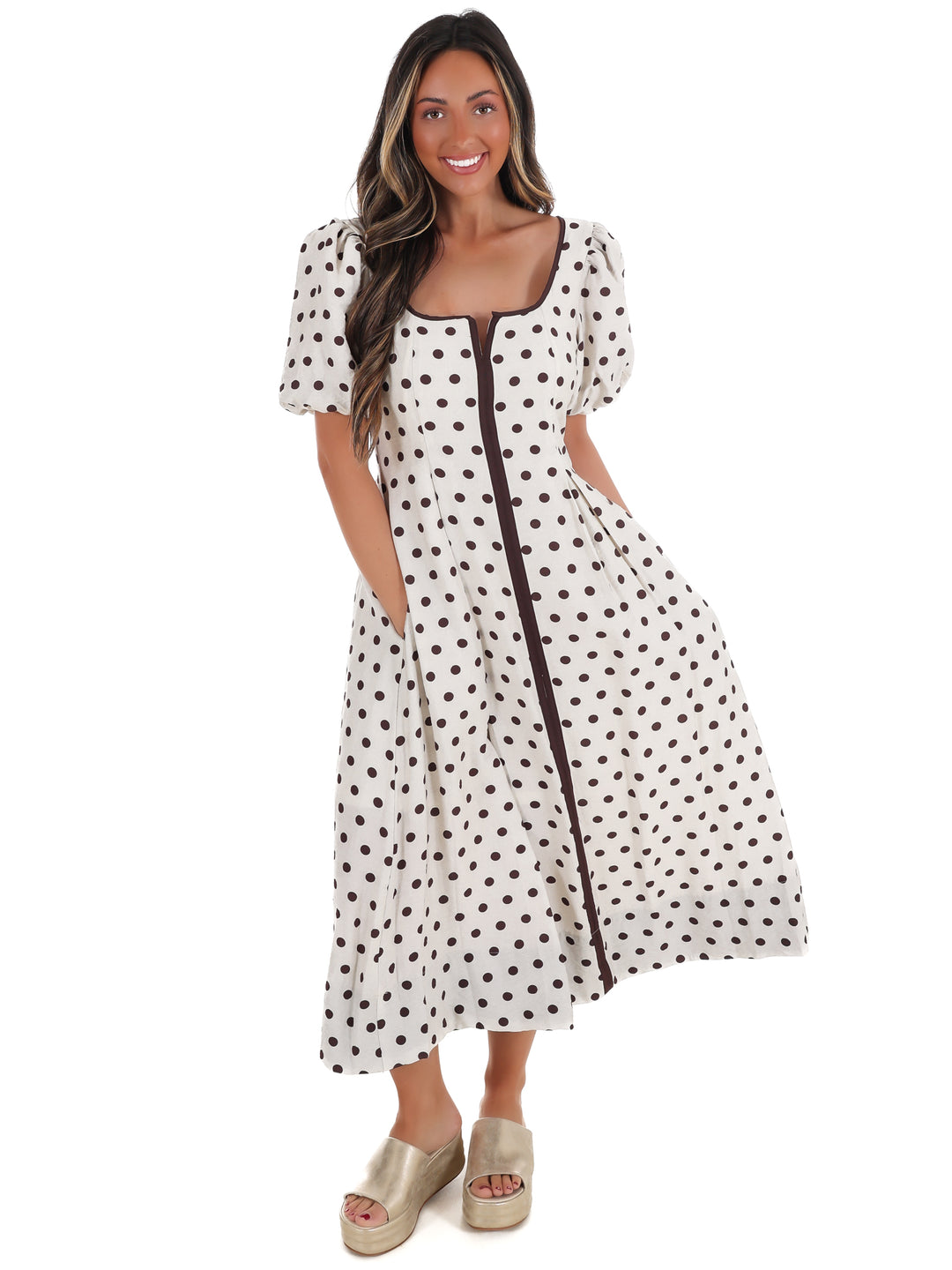Sweet Like Summer Polka Dot Midi Dress