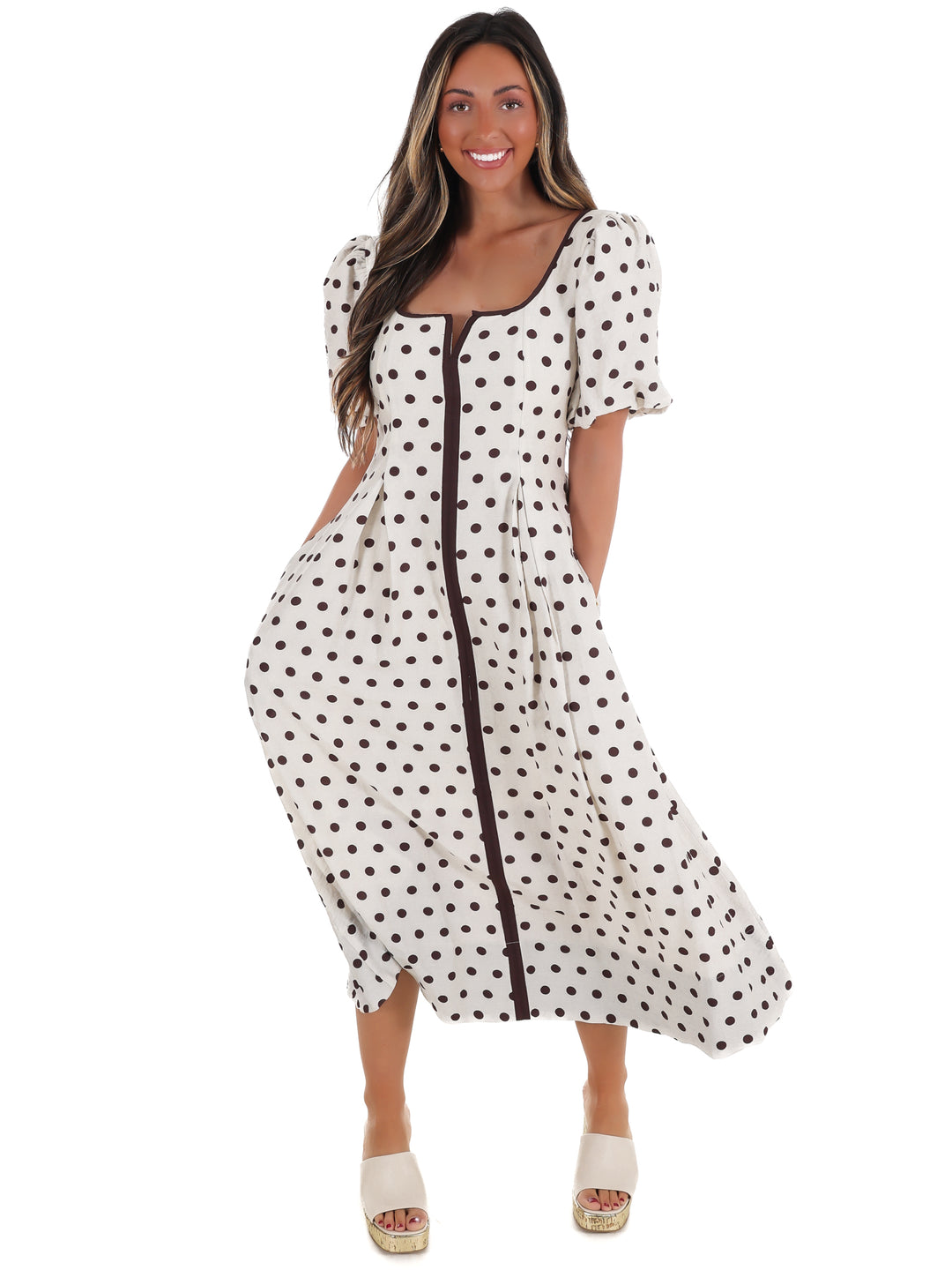 Sweet Like Summer Polka Dot Midi Dress