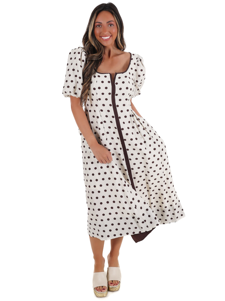 Sweet Like Summer Polka Dot Midi Dress
