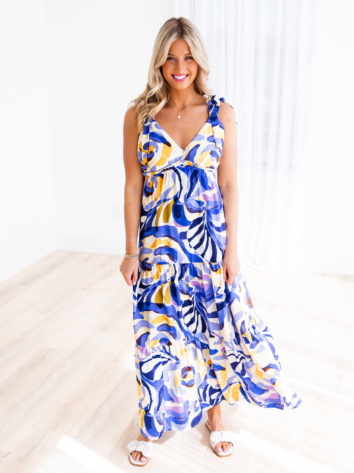 One True Love Print Maxi Dress