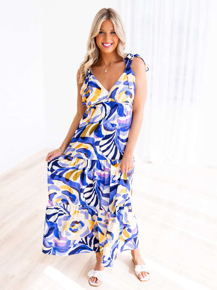 One True Love Print Maxi Dress