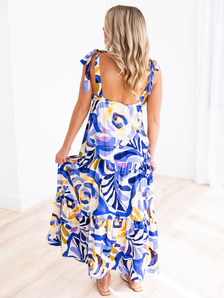 One True Love Print Maxi Dress