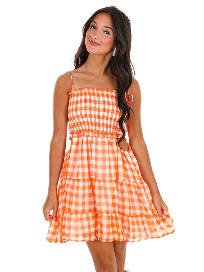 Finish Strong Gingham Mini Dress