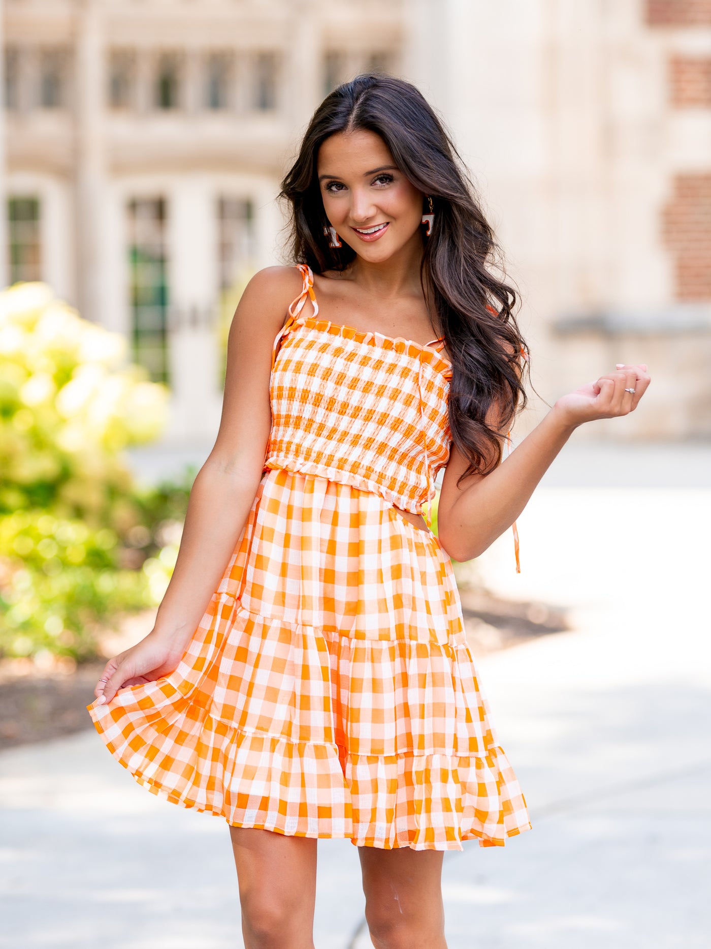 Finish Strong Gingham Mini Dress