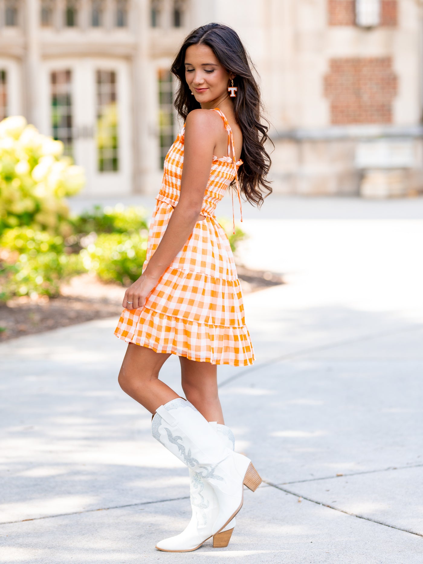 Finish Strong Gingham Mini Dress