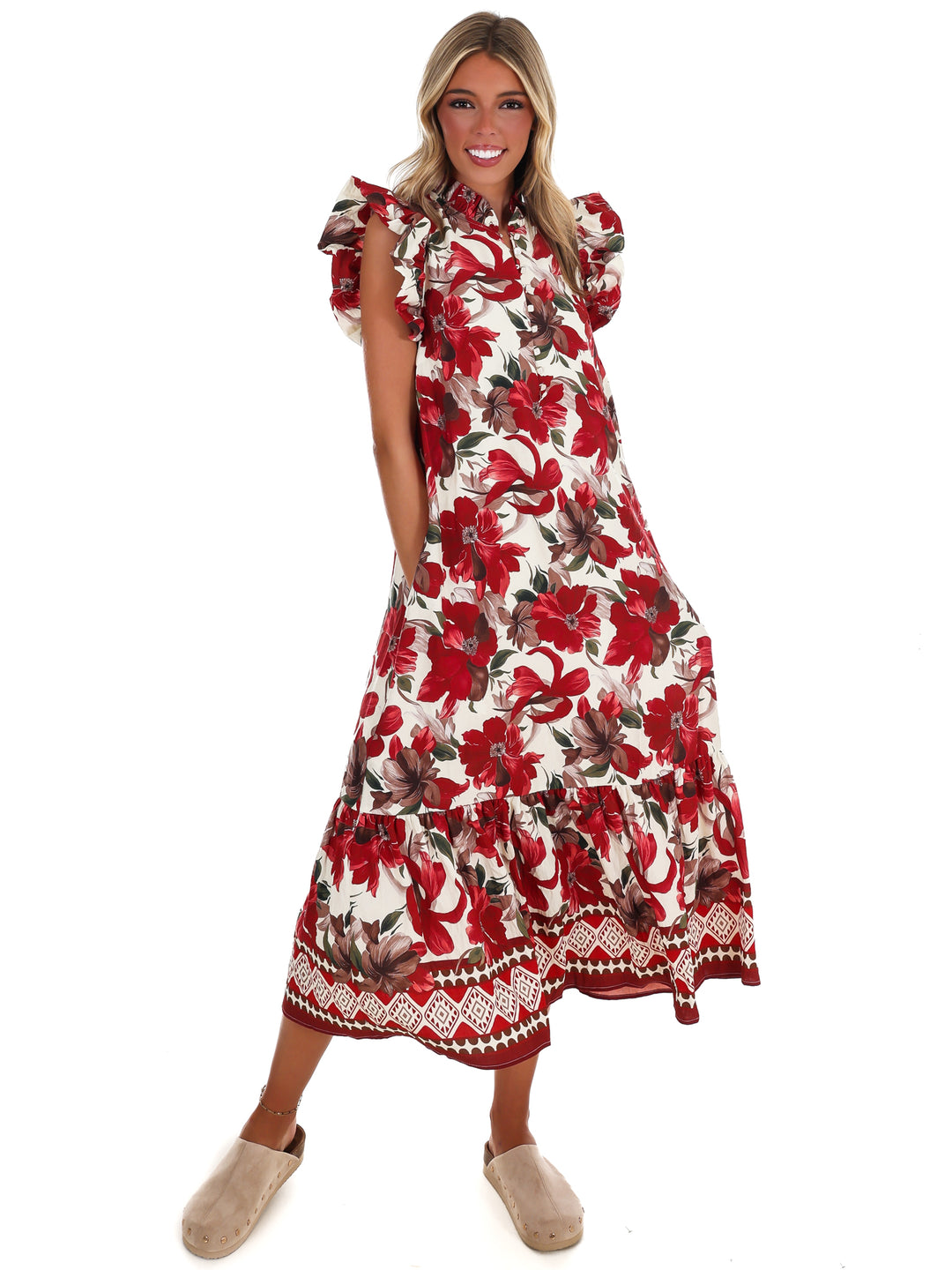 Garden Gate Floral Midi Dress