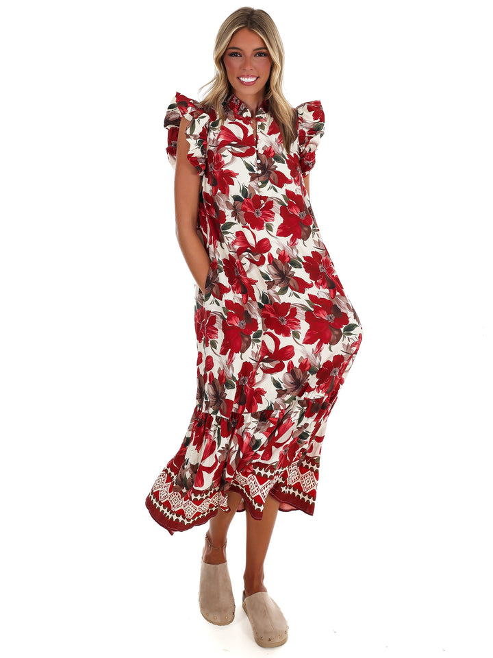Garden Gate Floral Midi Dress