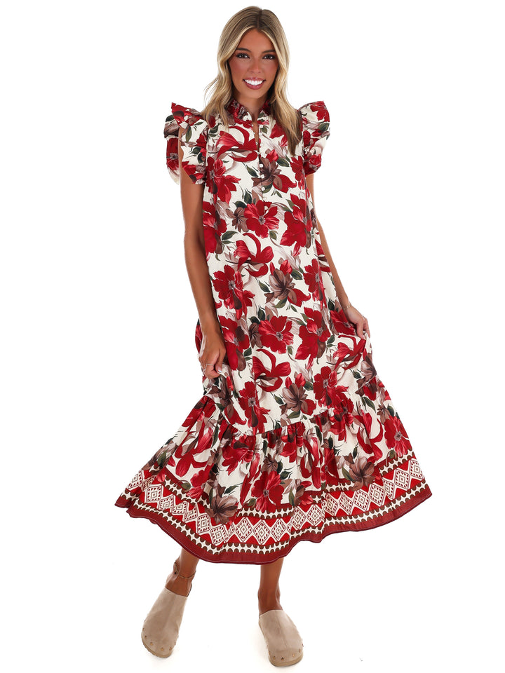 Garden Gate Floral Midi Dress