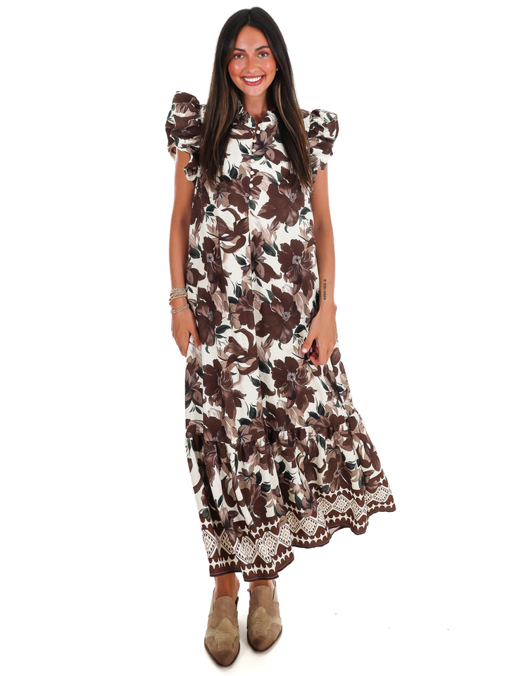 Garden Gate Floral Midi Dress