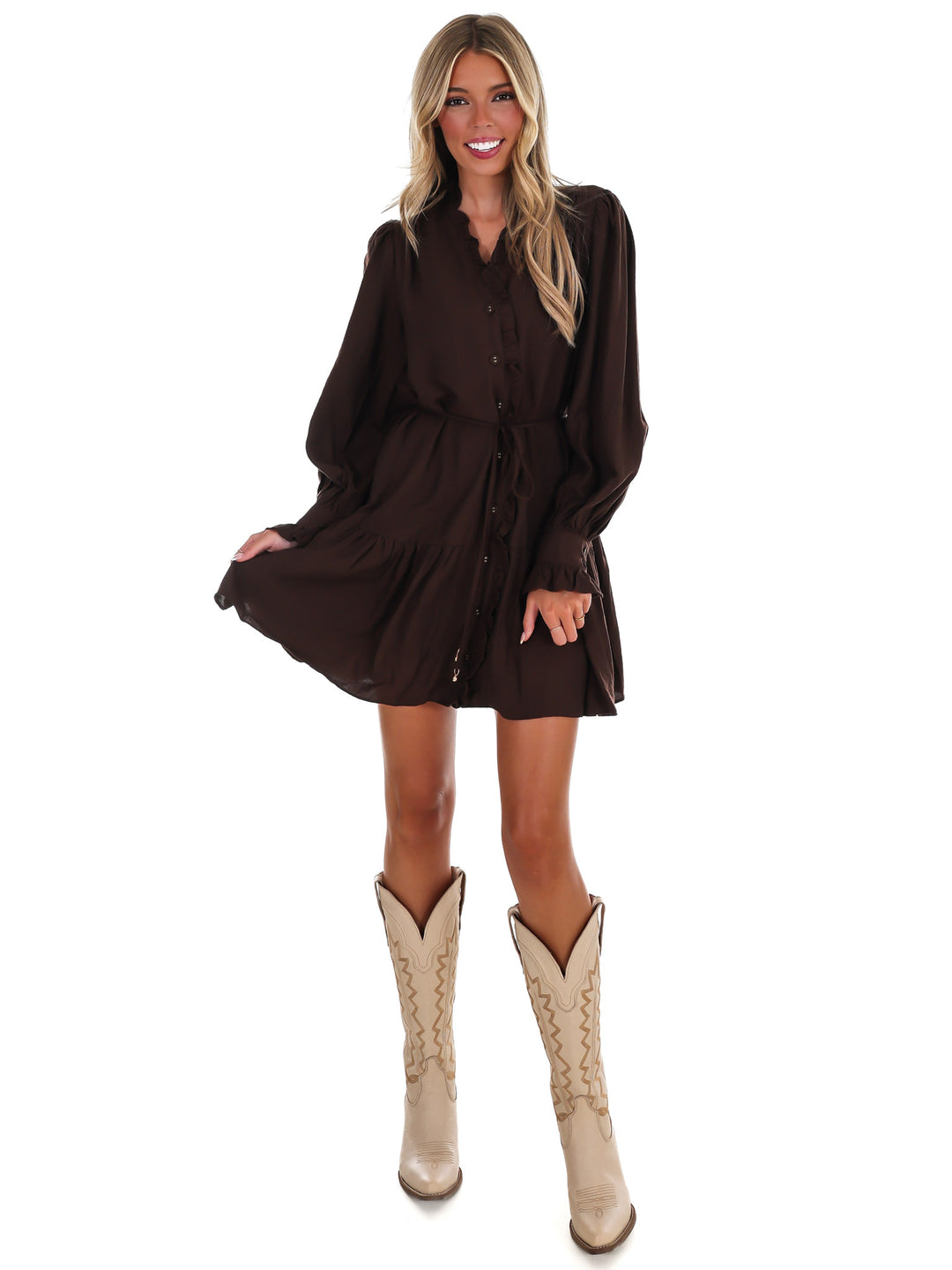 First Chill V-Neck Mini Dress