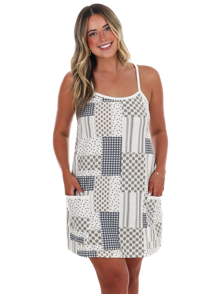 Days Off Print Mini Dress