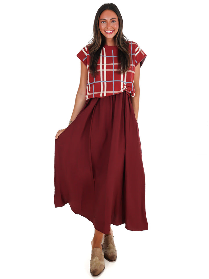 September Sun Twofer Midi Dress