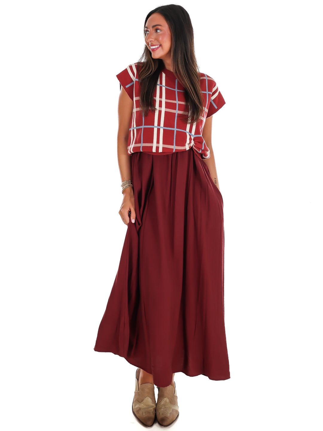 September Sun Twofer Midi Dress