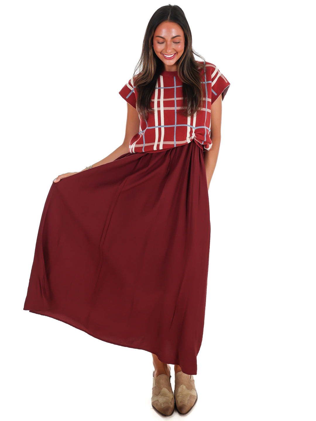 September Sun Twofer Midi Dress