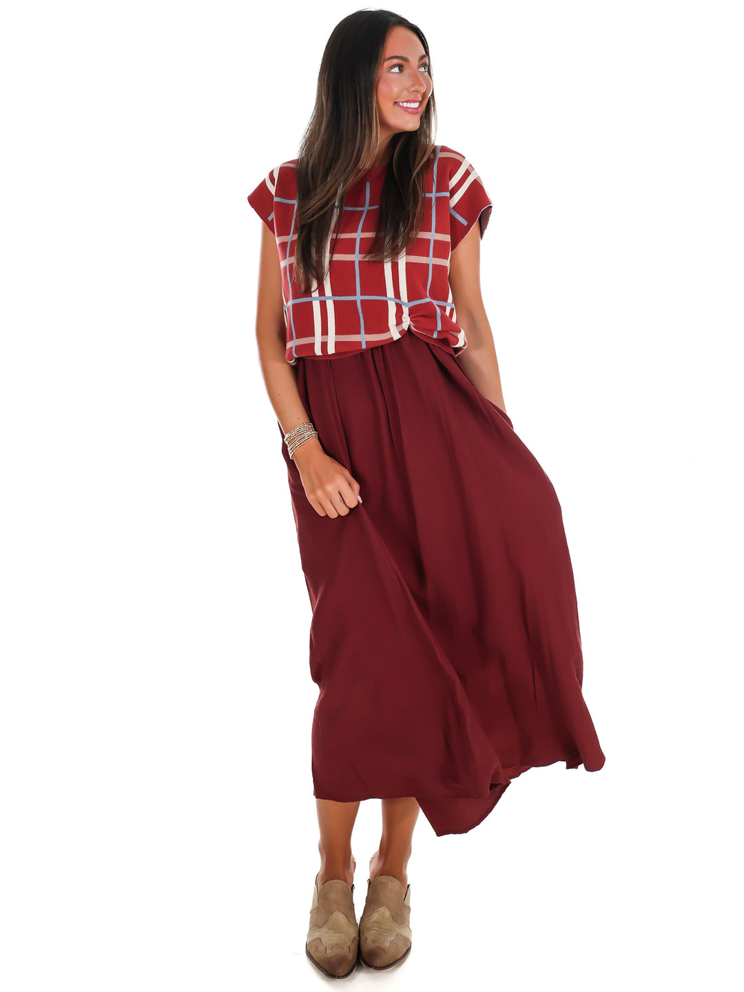 September Sun Twofer Midi Dress