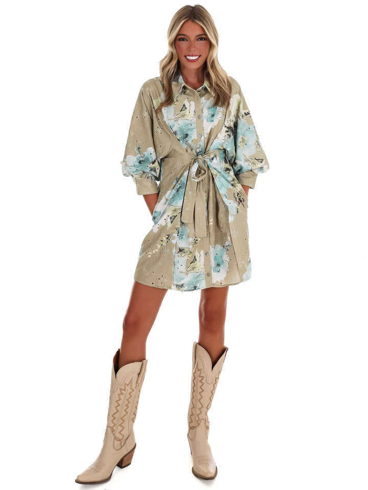 Country Mile Floral Eyelet Mini Dress
