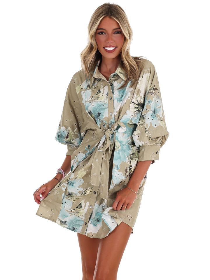 Country Mile Floral Eyelet Mini Dress