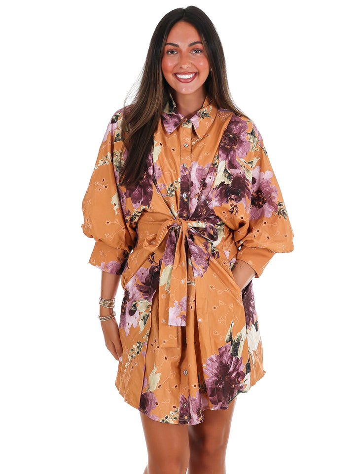 Country Mile Floral Eyelet Mini Dress