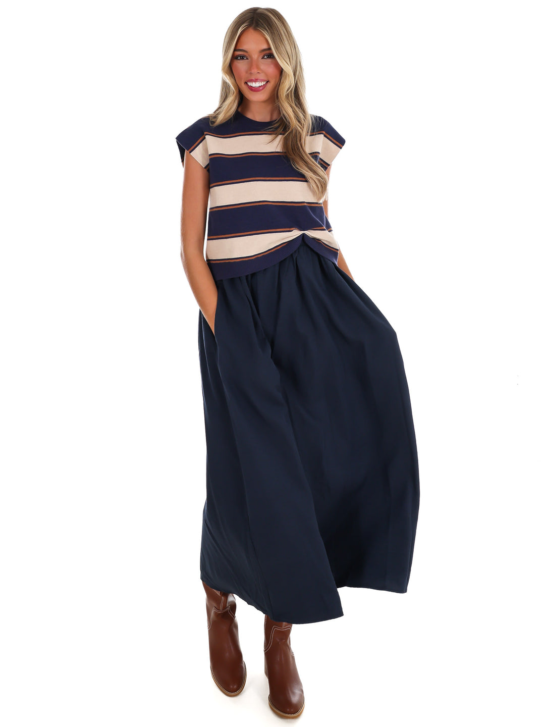 Morning Chill Twofer Midi Dress