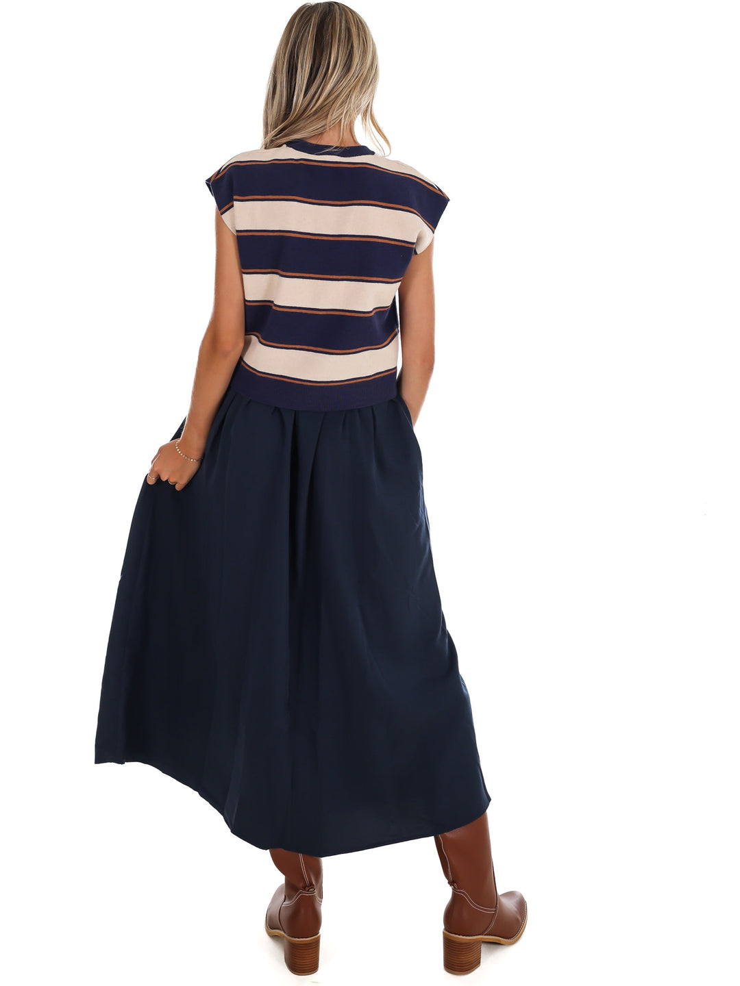 Morning Chill Twofer Midi Dress