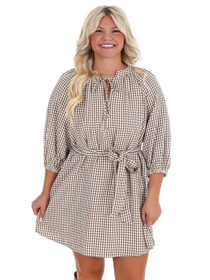 Keep it Straight Gingham Mini Dress
