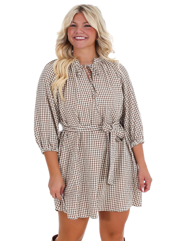 Keep it Straight Gingham Mini Dress