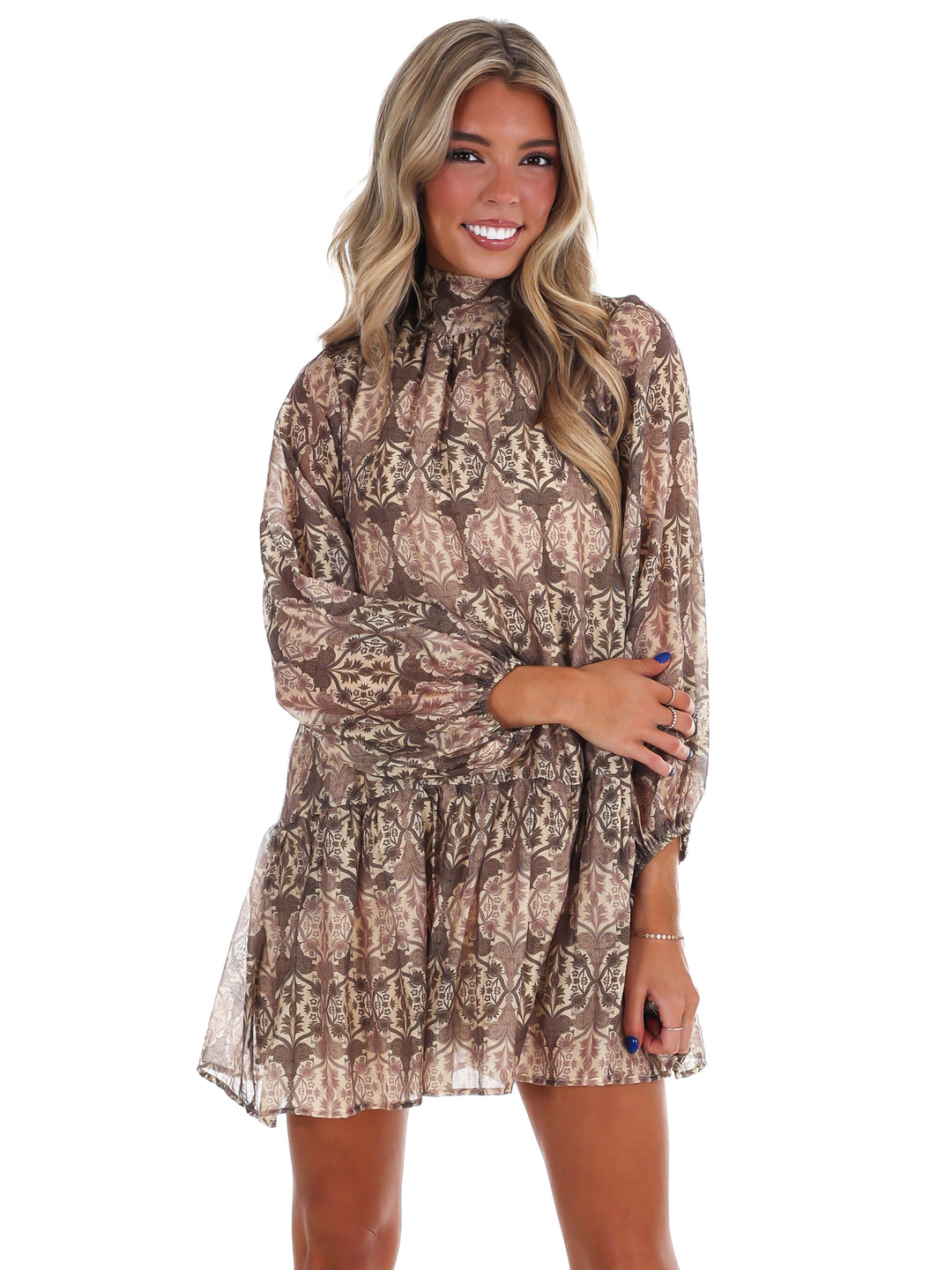 Autumn Muse Print Dress