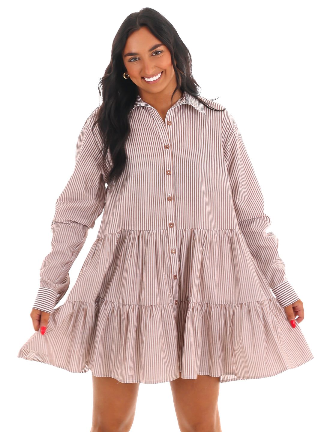 Endless Stripes Button Down Dress