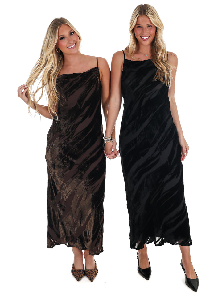 Dress to Impress Suede Textured Midi Dress