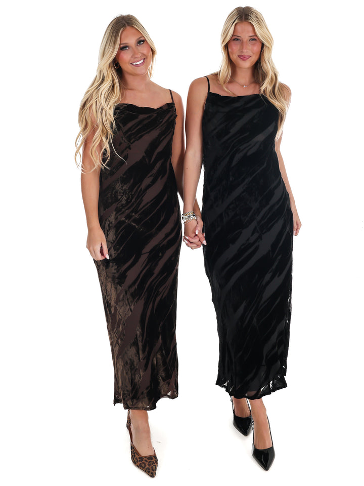 Dress to Impress Suede Textured Midi Dress