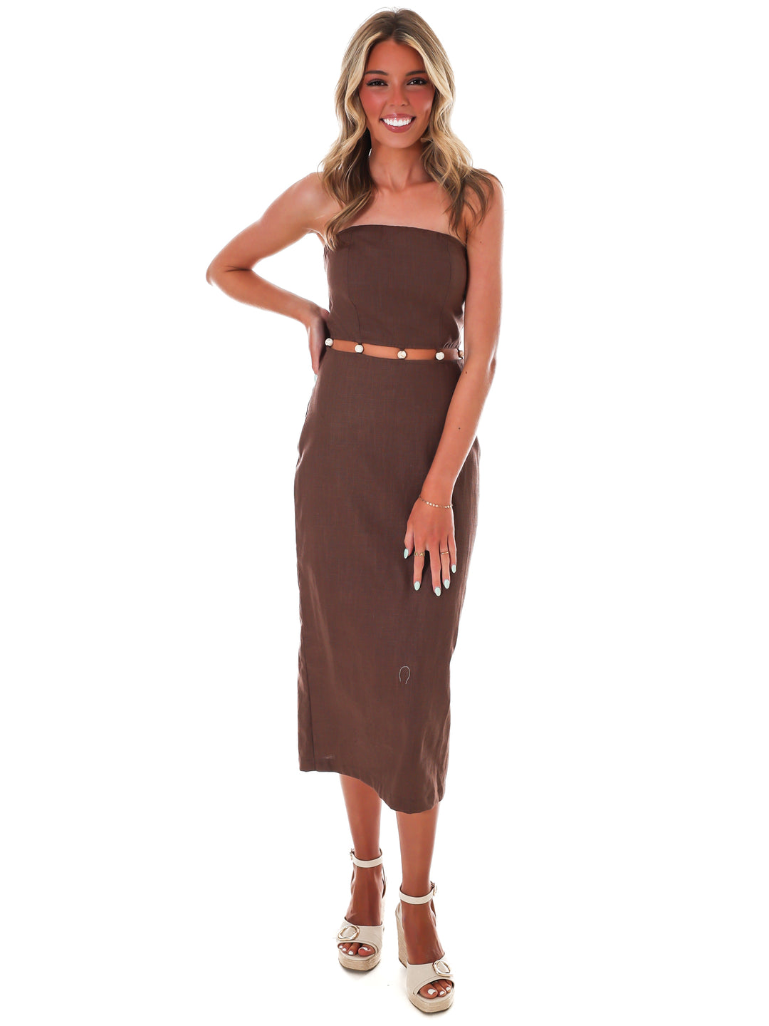 Dunegrass Beaded Midi Dress