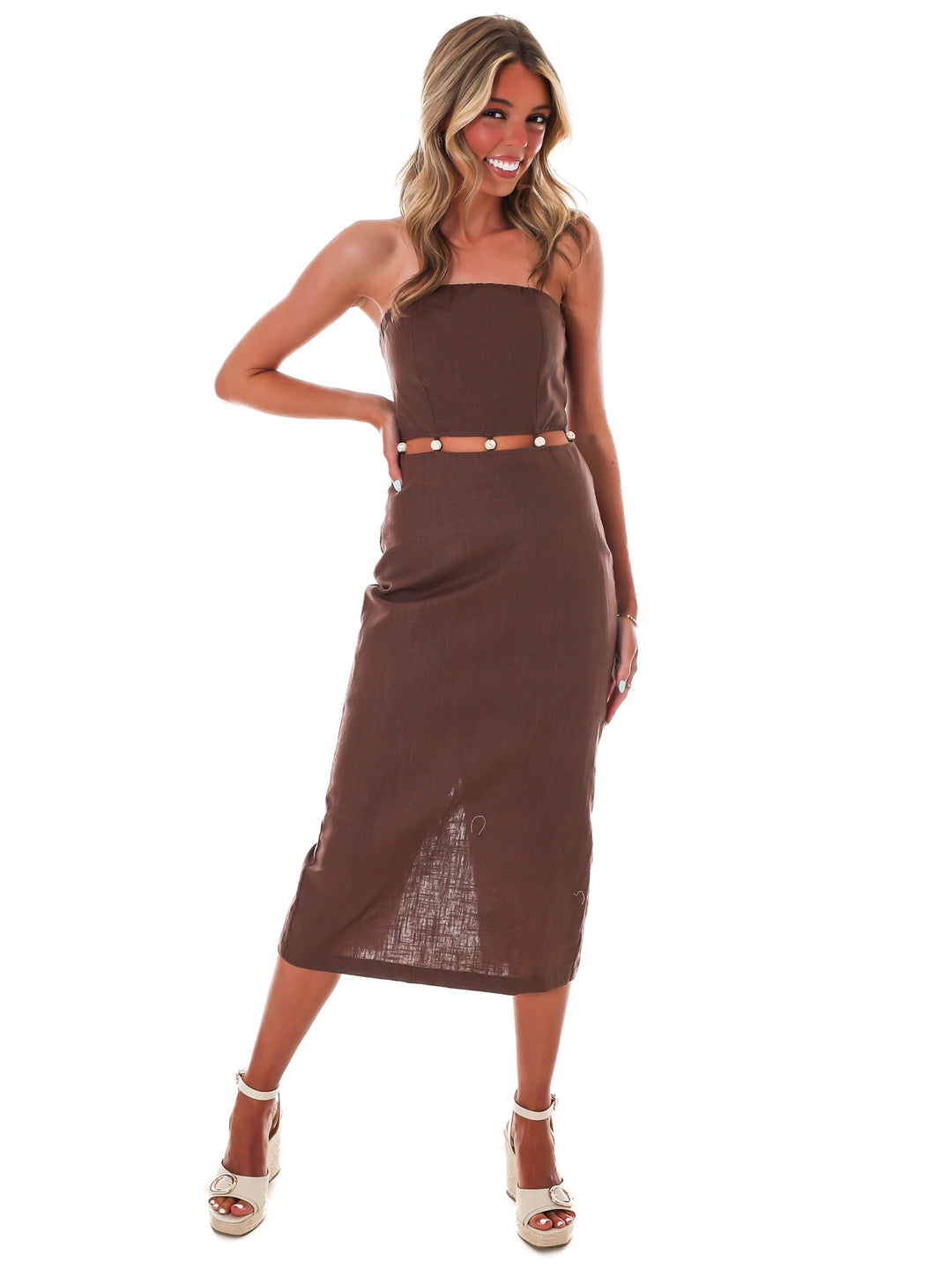 Dunegrass Beaded Midi Dress