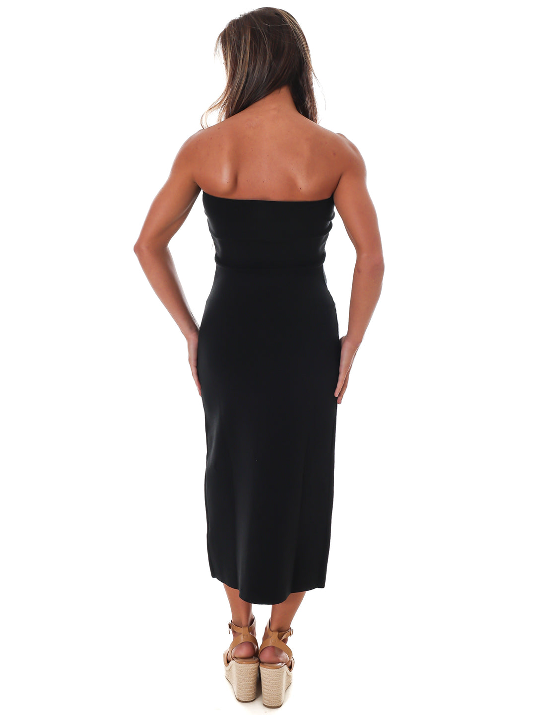 Quiet Coast Strapless Midi Dress