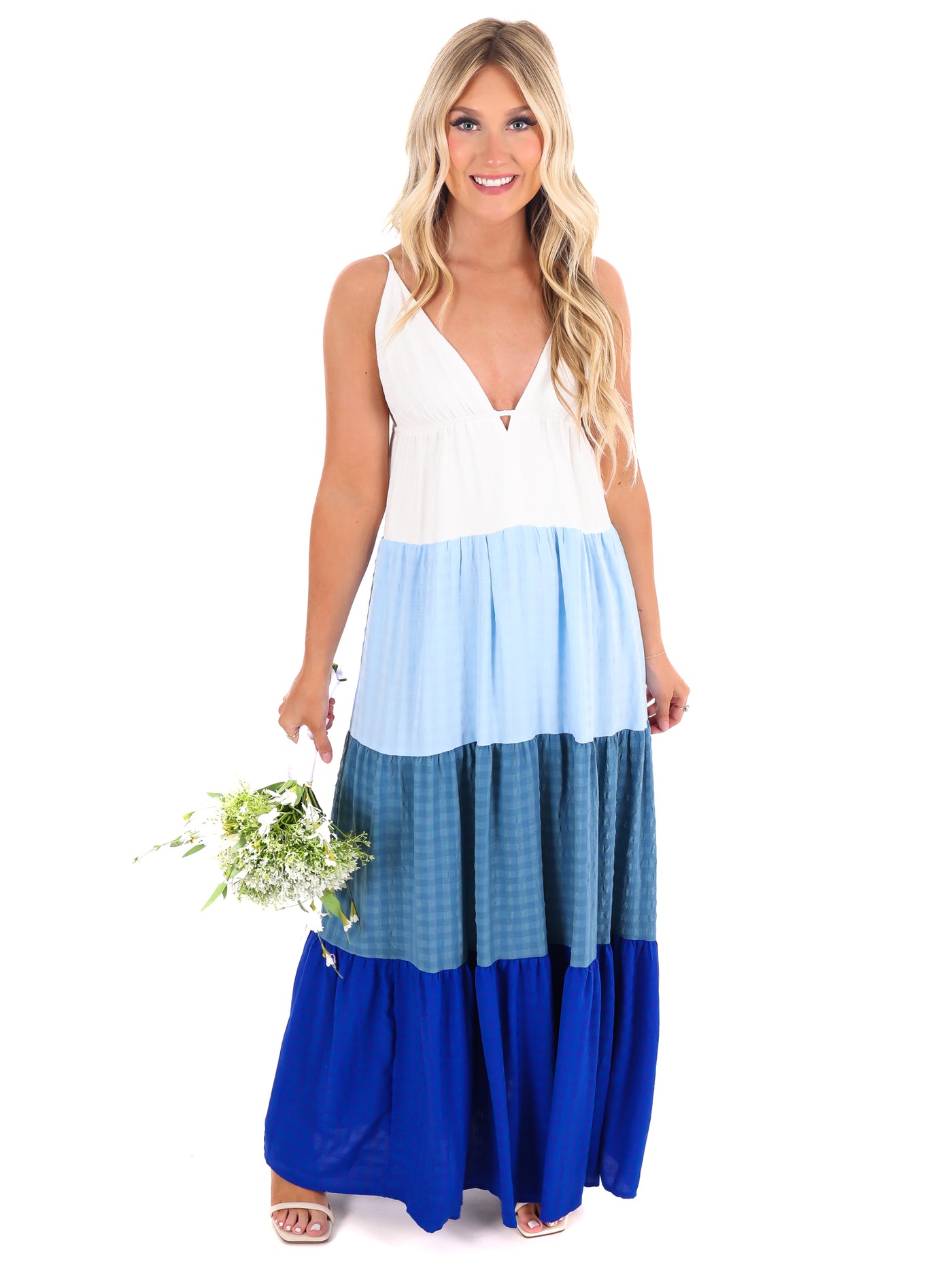 Into the Blue Maxi Dress