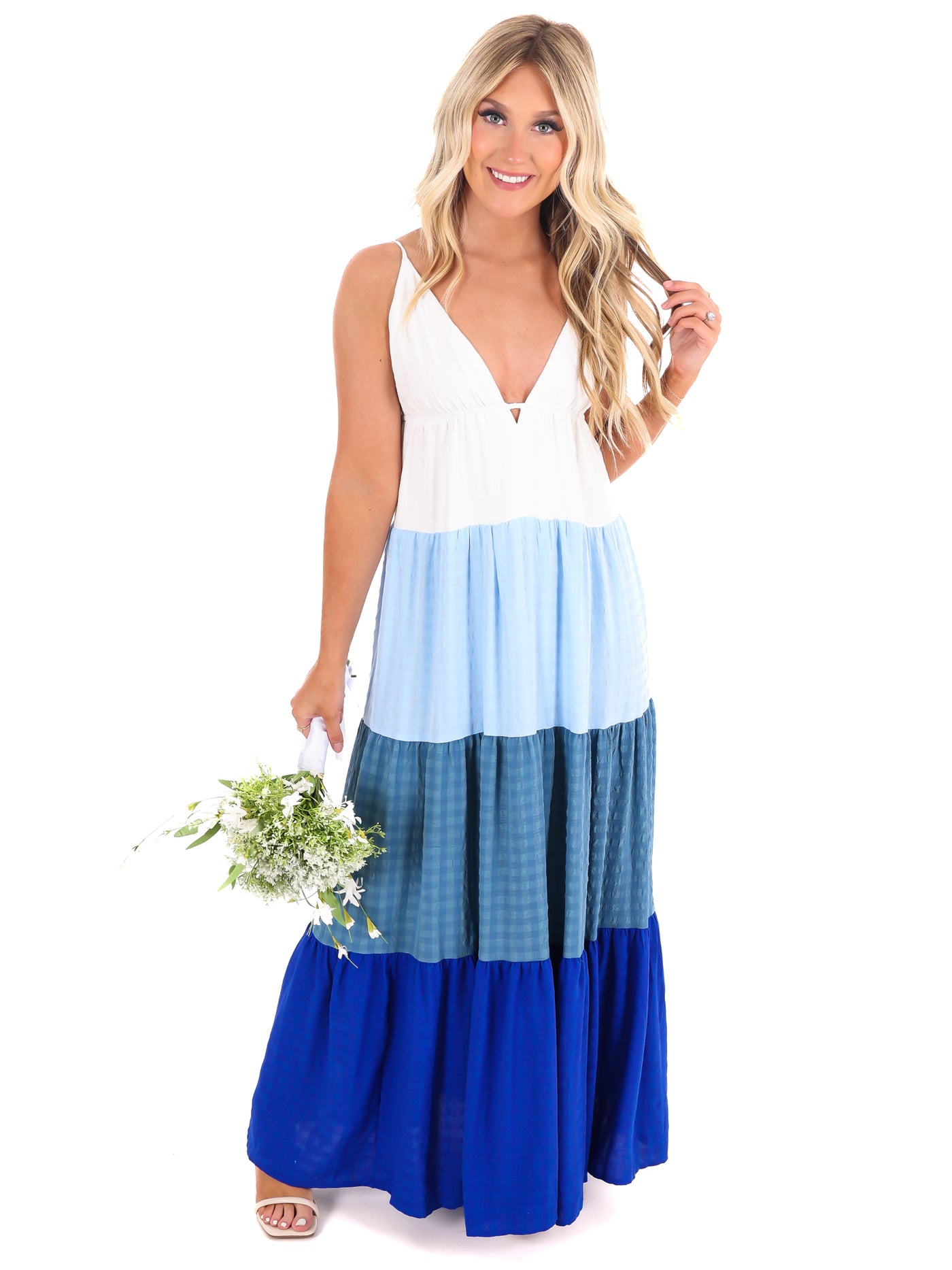 Into the Blue Maxi Dress