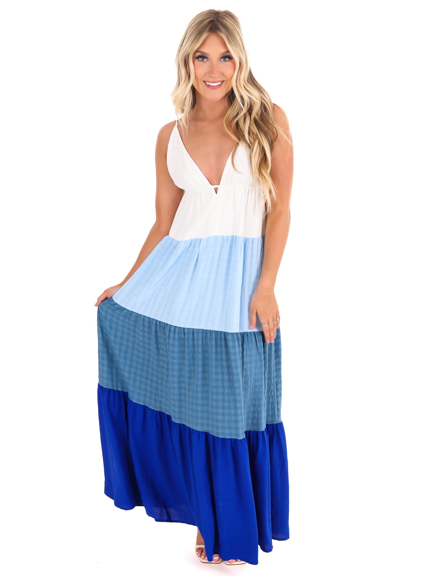 Into the Blue Maxi Dress