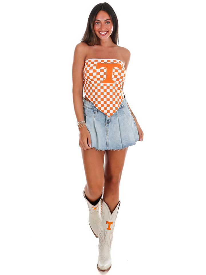 Checker Power T Bandana Top