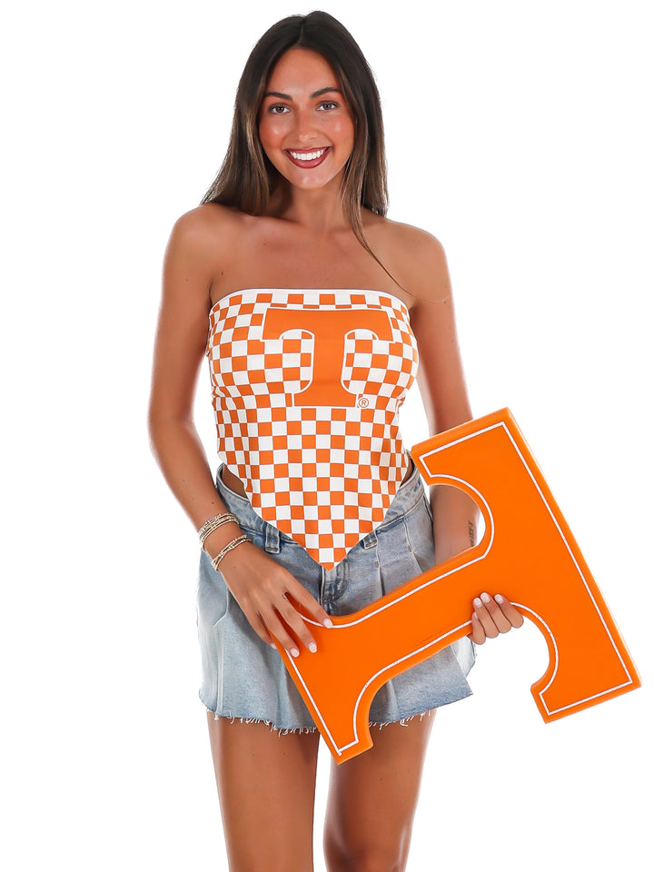 Checker Power T Bandana Top