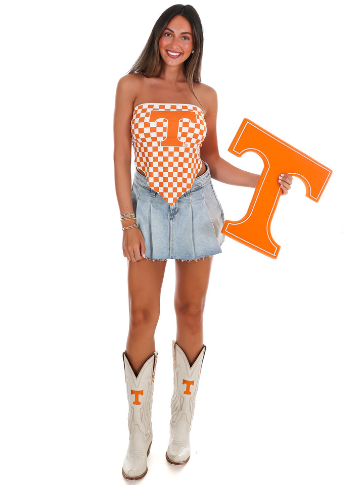 Checker Power T Bandana Top