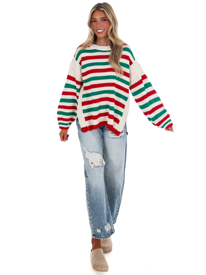 Jolly Days Candy Stripe Sweater