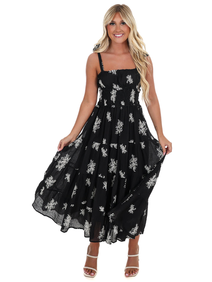 Setting the Scene Embroidered Maxi Dress