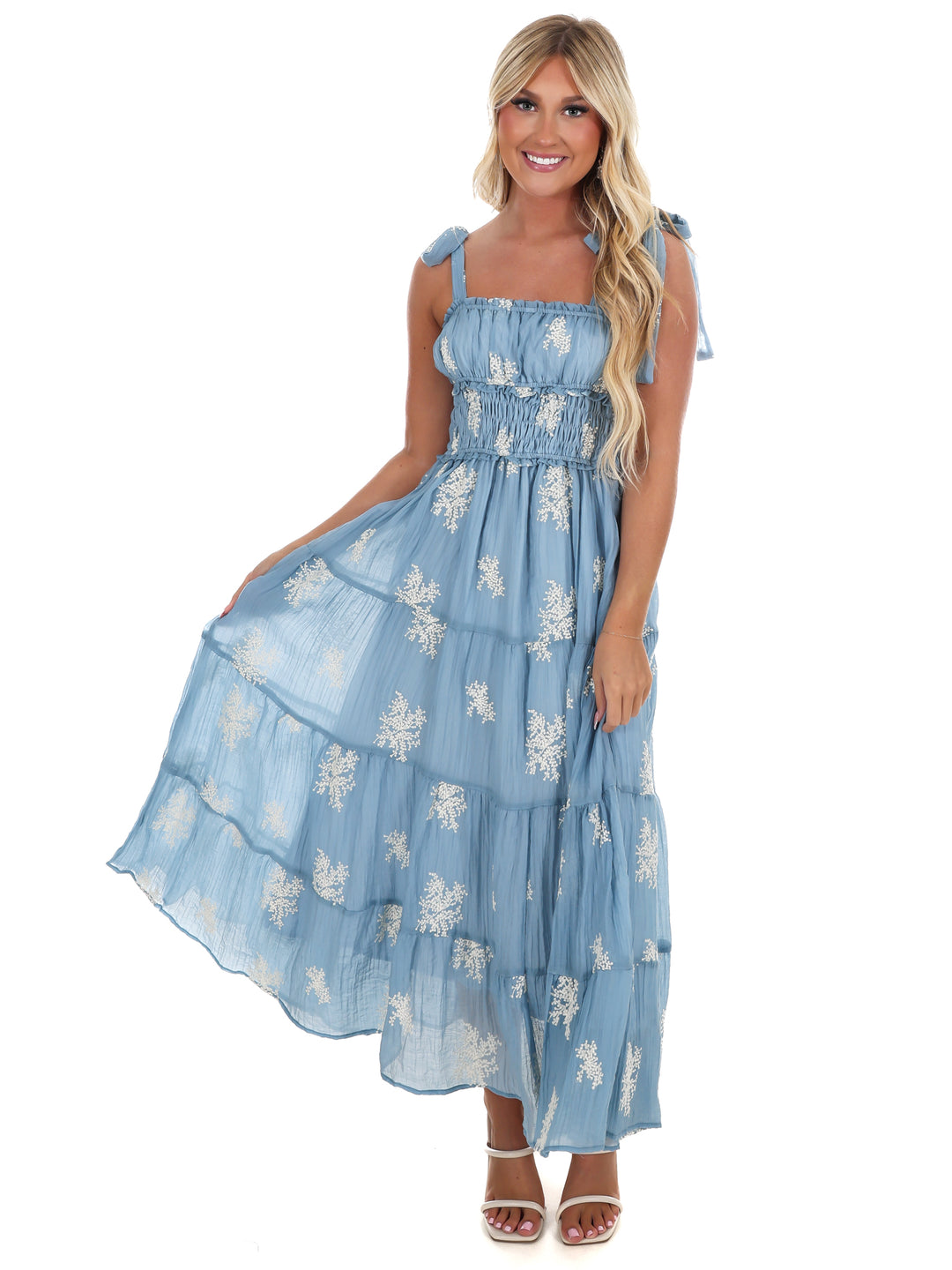 Setting the Scene Embroidered Maxi Dress